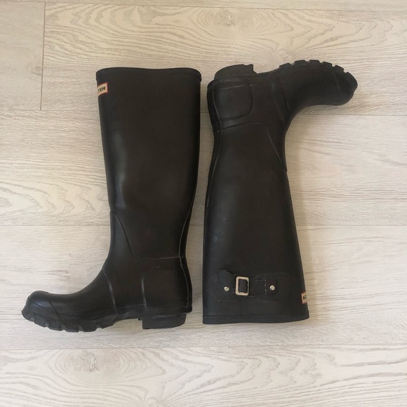 Hunter Original Tall Matte Black Waterproof Rain Boots - Picture 6 of 16